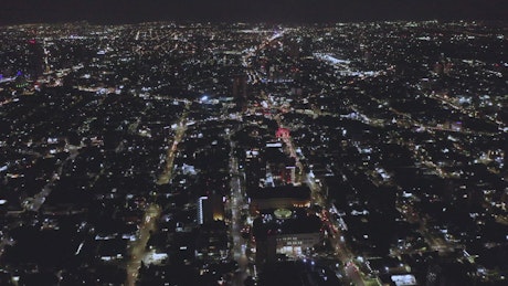 City lights from the air.