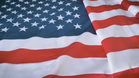 Close shot of the United States flag.