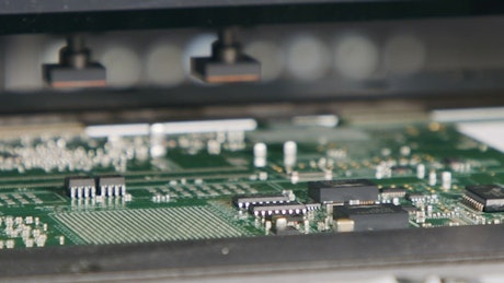 Close up of a circuit board.