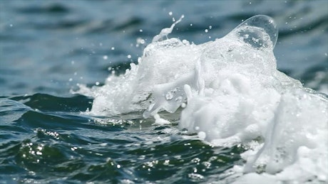 Close up of a wave breaking
