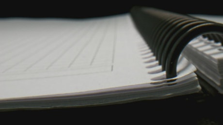 Close up of the pages of a diary.
