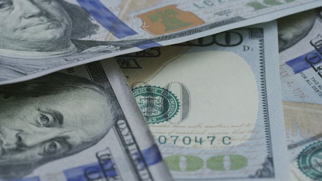Close up shot up of dollars