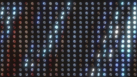 Close up to a luminous led screen