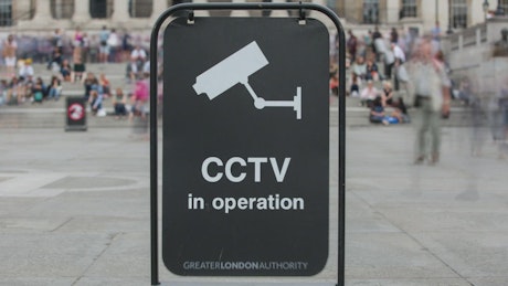 Closed-circuit television sign.