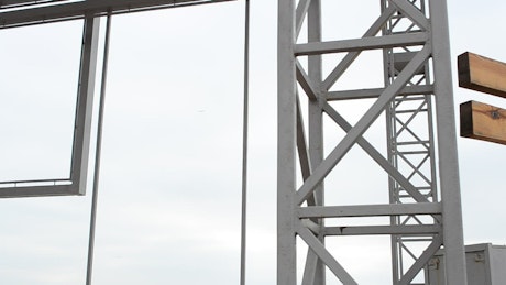 Closeup of construction frames