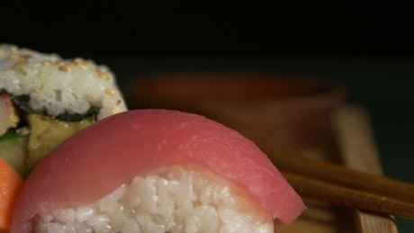 Closeup of fresh Sushi
