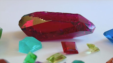 Colored gemstones.
