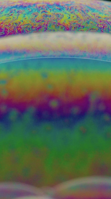 Colorful texture of the surface of a soap bubble.
