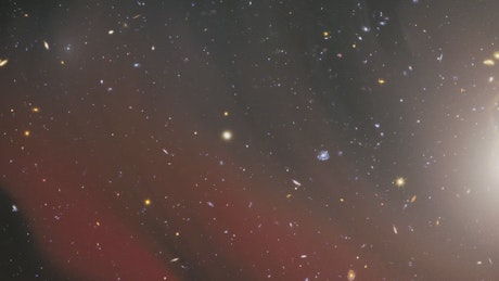 Concept video of space full of stars and galaxies