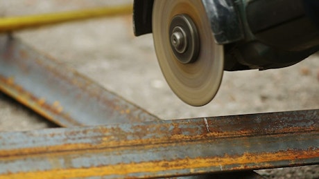 Cutting metal with a saw