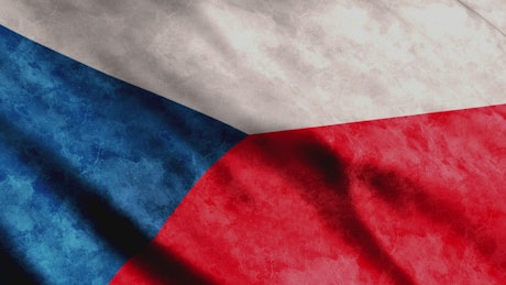 Czechia 3D waving flag.