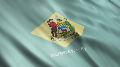 Delaware State flag from USA