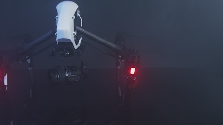 Drone in a photography studio