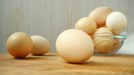 Eggs for cooking, composition.