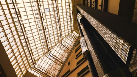 Elevator inside a building.