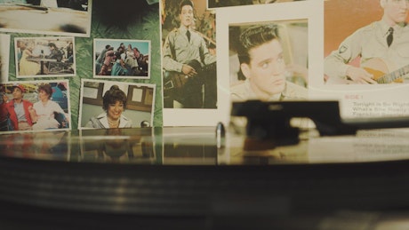 Elvis Presley LP on a turntable