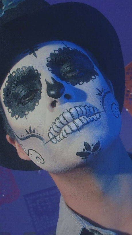 Face of a Catrin on Day of the Dead