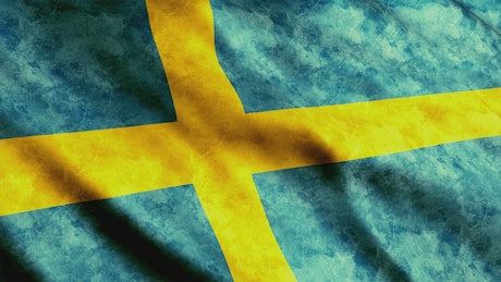 Faded flag of Sweden.
