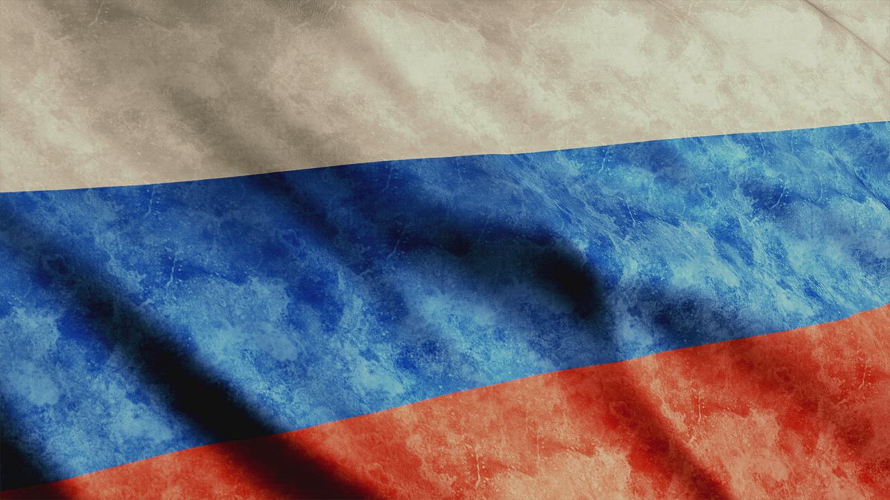 Faded Russia flag - Free Stock Video - Mixkit