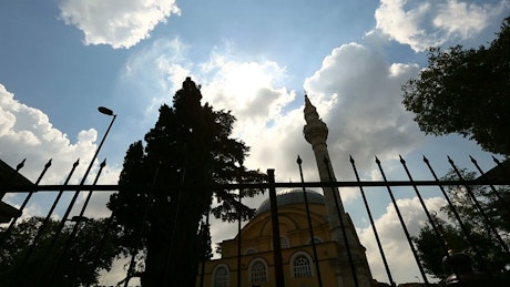 Fences outside a Mosque.