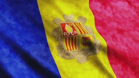 Flag from Andorra in 3D.