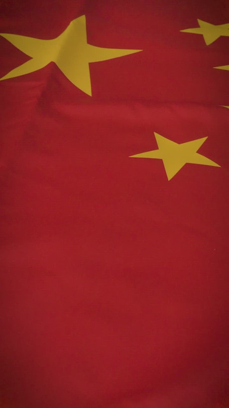 Flag of China in a very close view