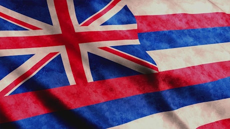 Flag of Hawaii in motion.