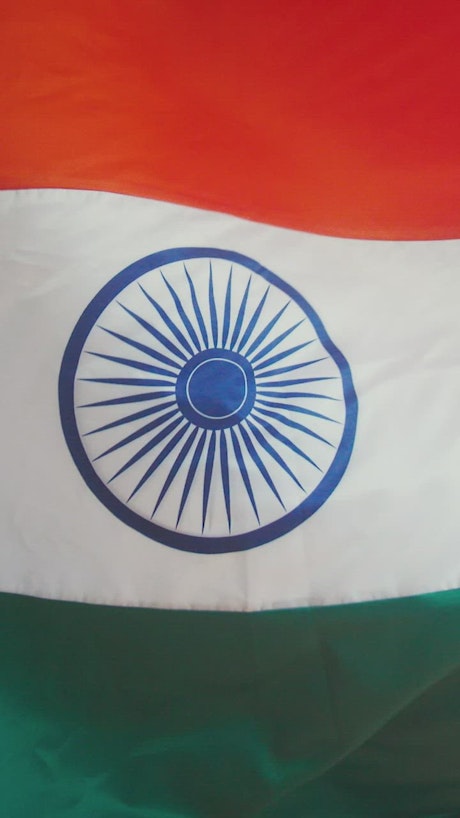Flag of India waving vertically
