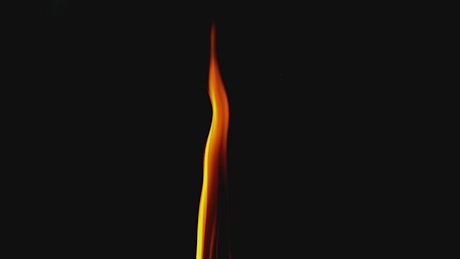 Flame burning against a dark background