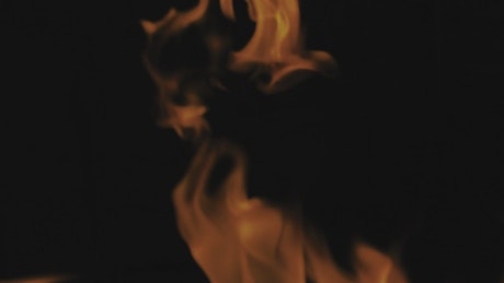 Flames up and down with black background