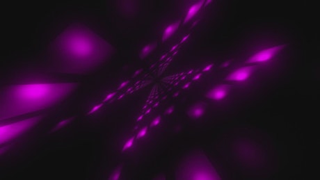 Flashing purple neon lights, 3D animation.