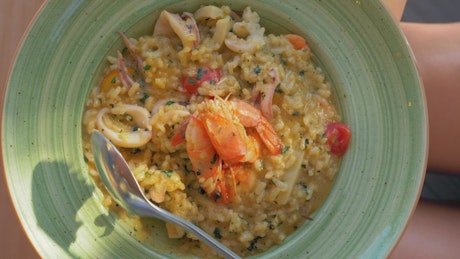 Fresh Risotto and seafood.