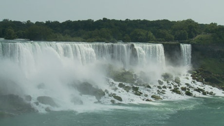 Full shot of a Niagara Falls.