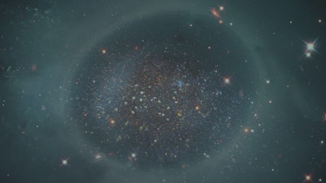 太空中的星系与液体双重曝光的视频
