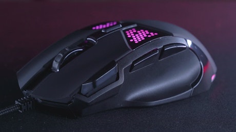 Gaming mouse close up.