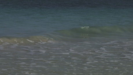 Gentle waves on Tulum Beach.