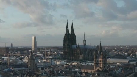 German city where a cathedral stands out