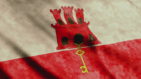 Gibraltar 3D render flag