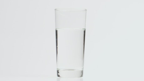 Glass of water with lime