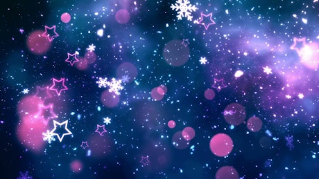 闪闪发光的星星和雪花