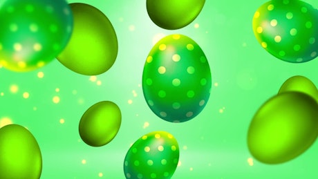 Green Easter Eggs Animation.