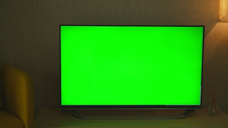Green screen on tv.