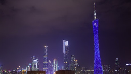Guangzhou cityscape and city lights