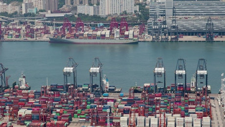 Hong Kong container terminal.