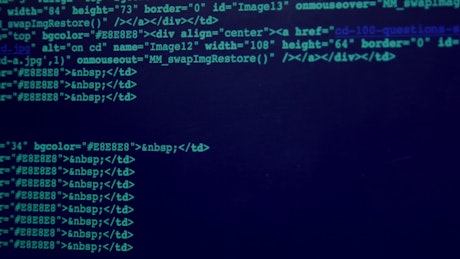 HTML scrolling on a blue screen