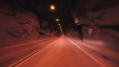 Hyperlapse of a driving tunnel.