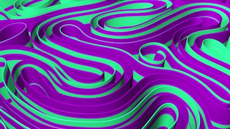 Hypnotic swirls of color move in a rippling pattern.