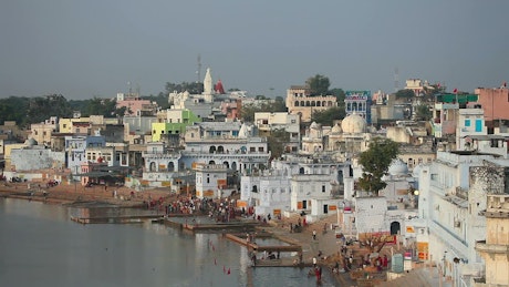 Indian city by the river.