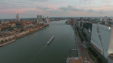 Industrial areas of Rotterdam.