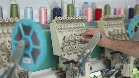 Industrial sewing machine.